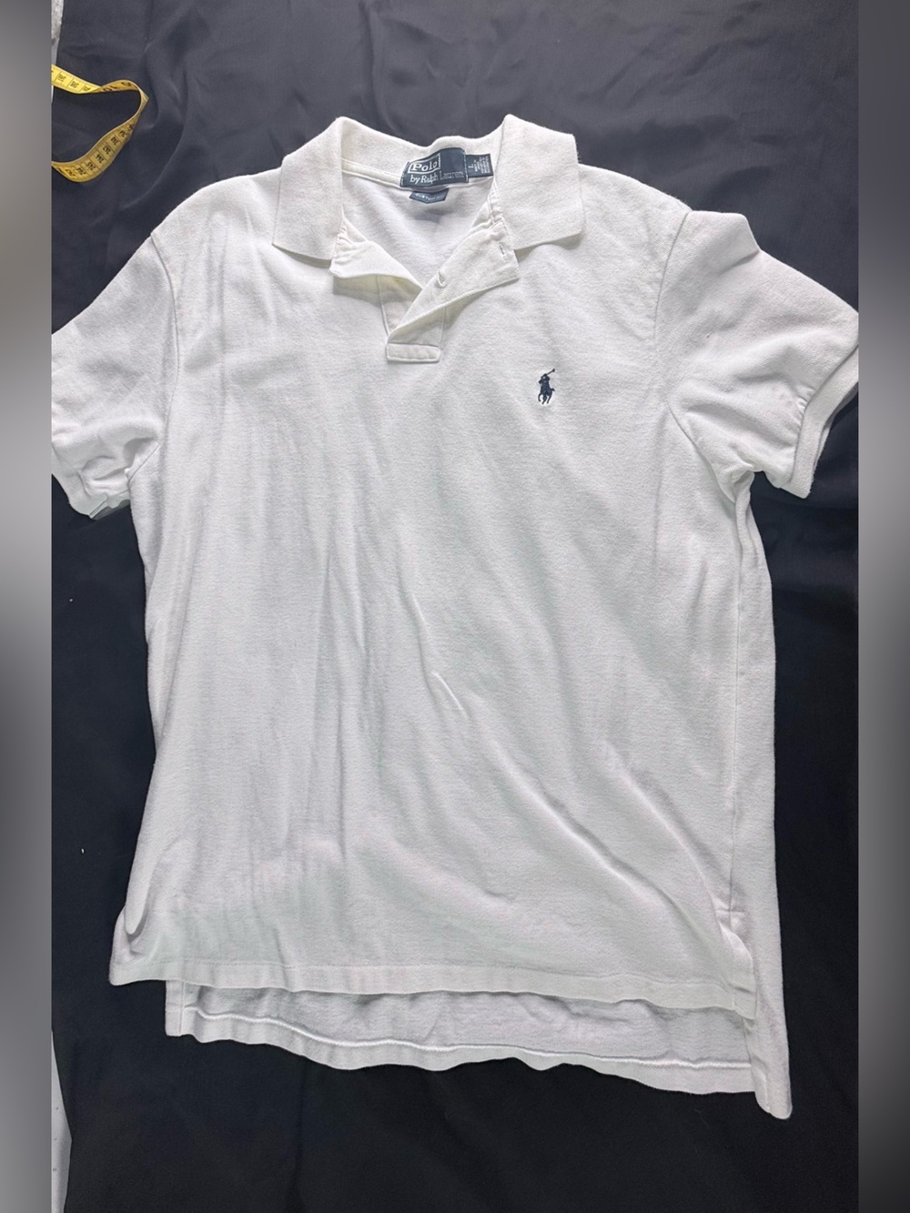 Ralph Lauren White Polo with Navy Pony Embroidery